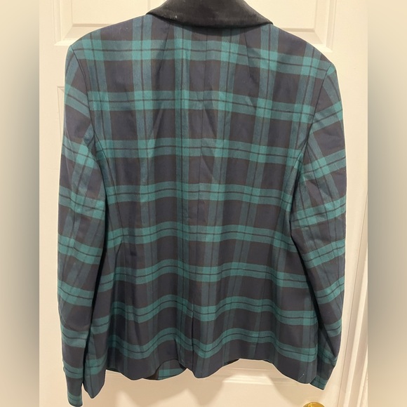NWT Talbots plaid jacket with velvet trim - Picture 9 of 10